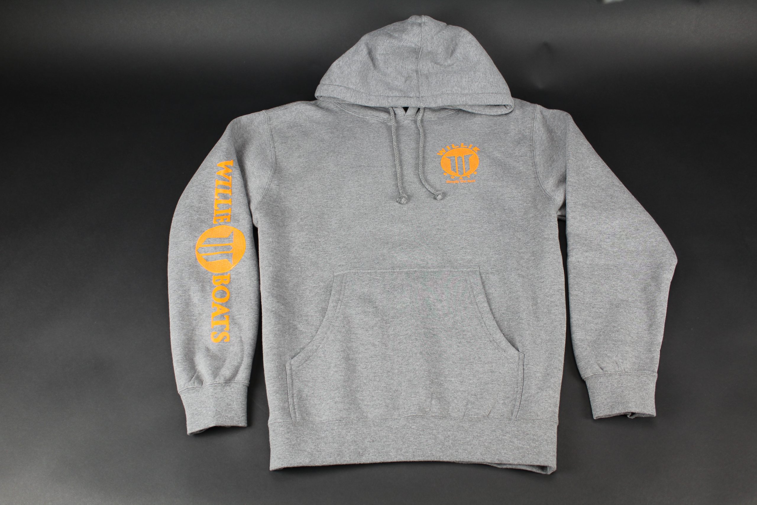 grey orange hoodie