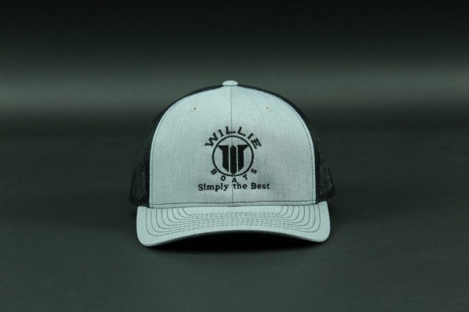 Willie Boats Hat Heathered Grey w/ Black Mesh and Contrast Stitch ...