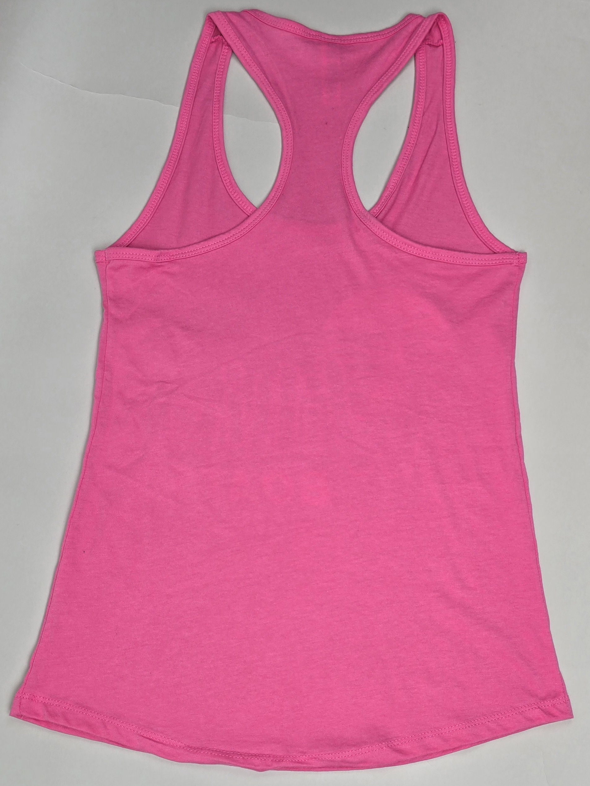 Willie Boats Ladies Racer-Back Tank – Hot Pink w/ Old School Logo - Image 2