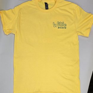 Willie Boats T-Shirt Daisy Yellow with Old School Logo