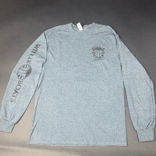 Willie Boats Long Sleeve T-Shirt Dark Heather w/ Black Flag Logo