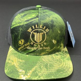 Willie Boats Hat Pacific Headwear Mossy Oak Trucker Green