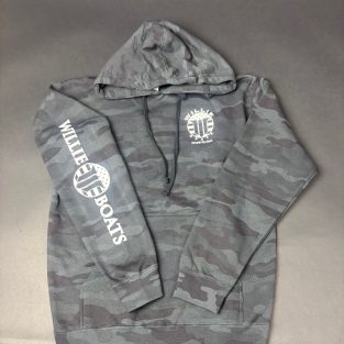 Willie Boats Sweatshirt Black Camo w/ White Flag Logo