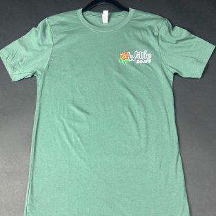 Willie Boats T-Shirt Aloha Friday- Pine w/ Hibiscus Flower